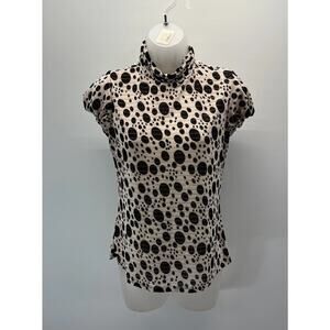 Cocomo Women’s Mock Neck Short Sleeve Lined Top Size Small